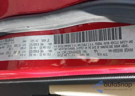 2017 Jeep Cherokee Limited Fwd из США, поврежденный, VIN 1C4PJLDB3HW549225